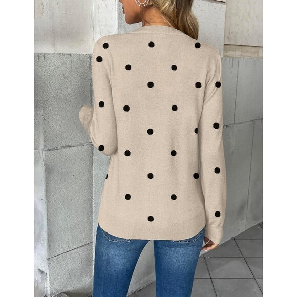 Women's V Neck Sweater Casual Lightweight Ribbed Knit Top Medium - Picture 3 of 4